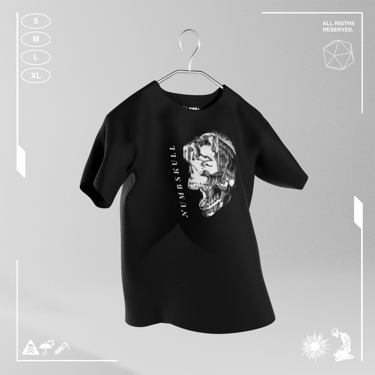 NUMBSKULL 3D shirt design